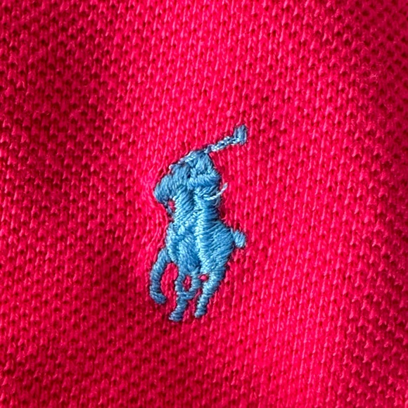 POLO Ralph Lauren NWT Boys Long Sleeve Fuchsia Cotton Pique Knit Shirt - Size 5 - Picture 4 of 9